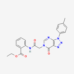 ethyl 2-(2-(7-oxo-3-(p-tolyl)-3H-[1,2,3]triazolo[4,5-d]pyrimidin-6(7H)-yl)acetamido)benzoate