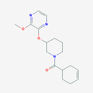molecular formula C17H23N3O3 B2497282 Cyclohex-3-en-1-yl(3-((3-methoxypyrazin-2-yl)oxy)piperidin-1-yl)methanone CAS No. 2034450-21-8