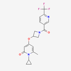 1-cyclopropyl-6-methyl-4-((1-(6-(trifluoromethyl)nicotinoyl)azetidin-3-yl)oxy)pyridin-2(1H)-one