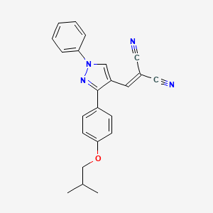 2-((3-(4-isobutoxyphenyl)-1-phenyl-1H-pyrazol-4-yl)methylene)malononitrile