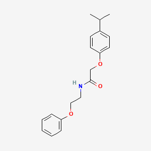 molecular formula C19H23NO3 B2497294 2-(4-异丙基苯氧基)-N-(2-苯氧基乙基)乙酰胺 CAS No. 1105209-17-3