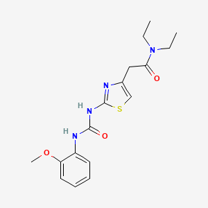 molecular formula C17H22N4O3S B2497295 N,N-二乙基-2-(2-(3-(2-甲氧基苯基)脲基)噻唑-4-基)乙酰胺 CAS No. 921469-86-5