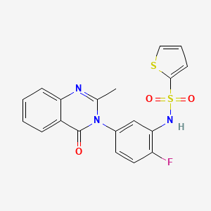 N-(2-fluoro-5-(2-methyl-4-oxoquinazolin-3(4H)-yl)phenyl)thiophene-2-sulfonamide