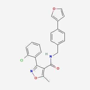 3-(2-chlorophenyl)-N-(4-(furan-3-yl)benzyl)-5-methylisoxazole-4-carboxamide