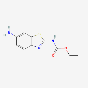 molecular formula C10H11N3O2S B2497316 ethyl N-(6-amino-1,3-benzothiazol-2-yl)carbamate CAS No. 1016526-95-6