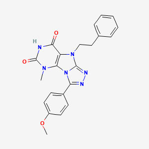 3-(4-methoxyphenyl)-5-methyl-9-phenethyl-5H-[1,2,4]triazolo[4,3-e]purine-6,8(7H,9H)-dione