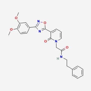 2-{3-[3-(3,4-dimethoxyphenyl)-1,2,4-oxadiazol-5-yl]-2-oxo-1,2-dihydropyridin-1-yl}-N-(2-phenylethyl)acetamide