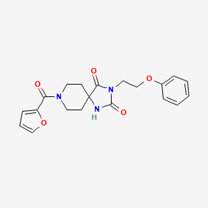 8-(Furan-2-carbonyl)-3-(2-phenoxyethyl)-1,3,8-triazaspiro[4.5]decane-2,4-dione