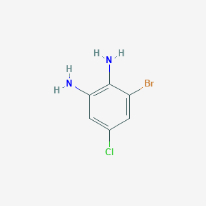 molecular formula C6H6BrClN2 B2497339 3-溴-5-氯苯-1,2-二胺 CAS No. 500862-39-5