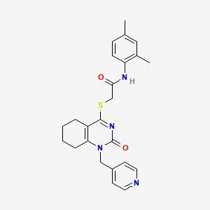 molecular formula C24H26N4O2S B2497342 N-(2,4-二甲基苯基)-2-((2-氧代-1-(吡啶-4-基甲基)-1,2,5,6,7,8-六氢喹唑啉-4-基)硫)乙酰胺 CAS No. 899986-91-5