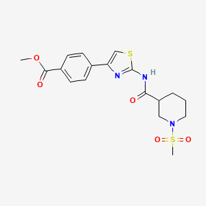 Methyl 4-(2-(1-(methylsulfonyl)piperidine-3-carboxamido)thiazol-4-yl)benzoate