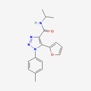 molecular formula C17H18N4O2 B2497365 5-(furan-2-yl)-1-(4-methylphenyl)-N-(propan-2-yl)-1H-1,2,3-triazole-4-carboxamide CAS No. 950236-80-3