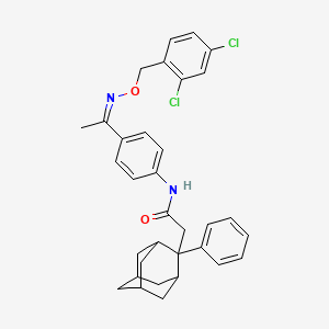 molecular formula C33H34Cl2N2O2 B2497370 N-(4-{[(2,4-二氯苯基)氧基]乙酰亚胺基}苯基)-2-(2-苯基-2-金刚烷基)乙酰胺 CAS No. 400083-41-2