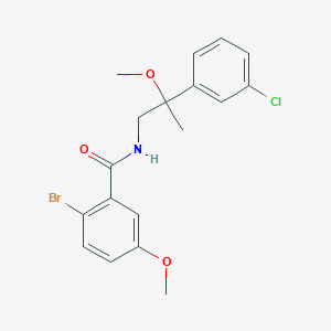 molecular formula C18H19BrClNO3 B2497371 2-bromo-N-(2-(3-chlorophenyl)-2-methoxypropyl)-5-methoxybenzamide CAS No. 1788677-57-5