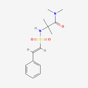 N,N,2-trimethyl-2-[[(E)-2-phenylethenyl]sulfonylamino]propanamide