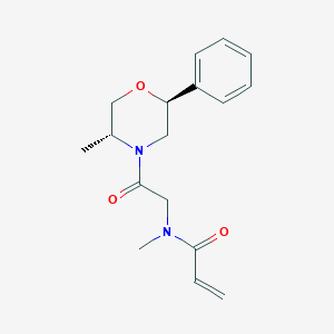 N-Methyl-N-[2-[(2S,5R)-5-methyl-2-phenylmorpholin-4-yl]-2-oxoethyl]prop-2-enamide