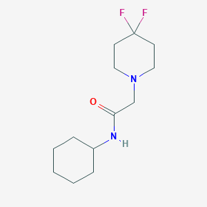 molecular formula C13H22F2N2O B2497381 N-cyclohexyl-2-(4,4-difluoropiperidin-1-yl)acetamide CAS No. 2097920-11-9