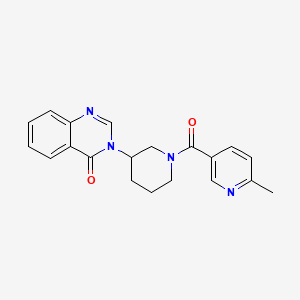 molecular formula C20H20N4O2 B2497388 3-(1-(6-methylnicotinoyl)piperidin-3-yl)quinazolin-4(3H)-one CAS No. 2034533-92-9