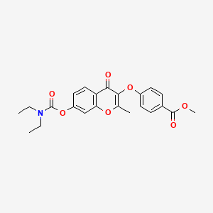 molecular formula C23H23NO7 B2497390 甲基 4-({7-[(二乙基氨基)氧基]-2-甲基-4-氧代-4H-香豆素-3-基)氧基}苯甲酸酯 CAS No. 637752-77-3