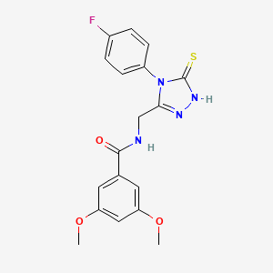 N-((4-(4-fluorophenyl)-5-thioxo-4,5-dihydro-1H-1,2,4-triazol-3-yl)methyl)-3,5-dimethoxybenzamide