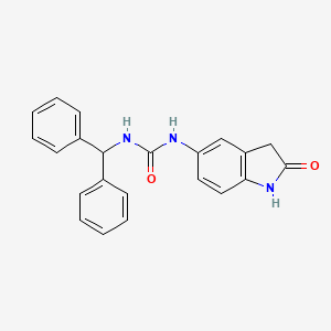 molecular formula C22H19N3O2 B2497394 1-Benzhydryl-3-(2-oxoindolin-5-yl)urea CAS No. 1170518-38-3