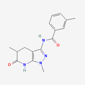 molecular formula C16H18N4O2 B2497399 N-(1,5-二甲基-6-氧代-4,5,6,7-四氢-1H-吡唑并[3,4-b]吡啶-3-基)-3-甲基苯甲酰胺 CAS No. 1171516-58-7