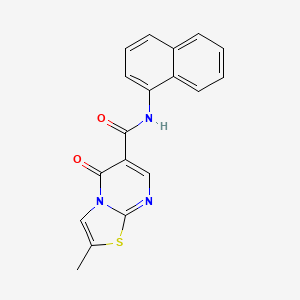 molecular formula C18H13N3O2S B2497400 2-methyl-N-(naphthalen-1-yl)-5-oxo-5H-[1,3]thiazolo[3,2-a]pyrimidine-6-carboxamide CAS No. 896339-53-0