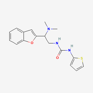 molecular formula C17H19N3O2S B2497408 1-(2-(Benzofuran-2-yl)-2-(dimethylamino)ethyl)-3-(thiophen-2-yl)urea CAS No. 2034311-80-1