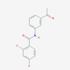molecular formula C15H11F2NO2 B249741 N-(3-acetylphenyl)-2,4-difluorobenzamide 