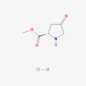 molecular formula C6H10ClNO3 B2497427 (S)-甲基-4-氧代吡咯啉-2-甲酸酯盐酸盐 CAS No. 1378386-85-6
