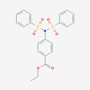 molecular formula C21H19NO6S2 B249743 Ethyl 4-[bis(phenylsulfonyl)amino]benzoate 