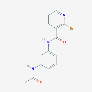 molecular formula C14H12BrN3O2 B2497430 2-bromo-N-(3-acetamidophenyl)pyridine-3-carboxamide CAS No. 1444864-89-4