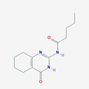 N-(4-oxo-3,4,5,6,7,8-hexahydro-2-quinazolinyl)pentanamide
