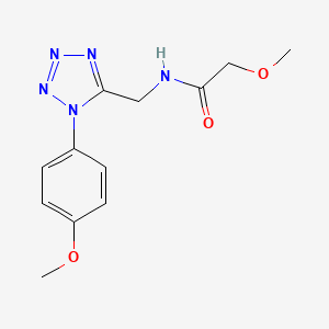 molecular formula C12H15N5O3 B2497435 2-methoxy-N-((1-(4-methoxyphenyl)-1H-tetrazol-5-yl)methyl)acetamide CAS No. 920475-16-7