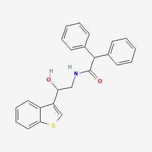molecular formula C24H21NO2S B2497439 N-(2-(benzo[b]thiophen-3-yl)-2-hydroxyethyl)-2,2-diphenylacetamide CAS No. 2034406-26-1