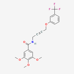 3,4,5-Trimethoxy-N-{4-[3-(trifluoromethyl)phenoxy]but-2-YN-1-YL}benzamide