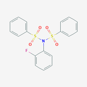 molecular formula C18H14FNO4S2 B249745 N-(2-fluorophenyl)-N-(phenylsulfonyl)benzenesulfonamide 