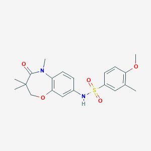 4-methoxy-3-methyl-N-(3,3,5-trimethyl-4-oxo-2,3,4,5-tetrahydrobenzo[b][1,4]oxazepin-8-yl)benzenesulfonamide