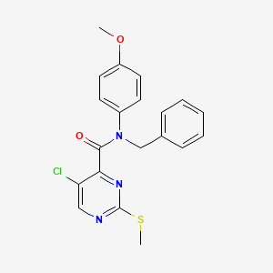 N-benzyl-5-chloro-N-(4-methoxyphenyl)-2-(methylsulfanyl)pyrimidine-4-carboxamide