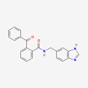 molecular formula C22H17N3O2 B2497460 2-benzoyl-N-[(1H-1,3-benzodiazol-5-yl)methyl]benzamide CAS No. 2034532-47-1