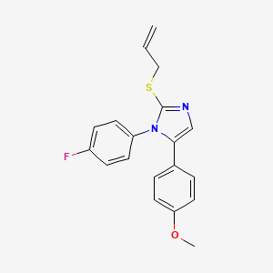 2-(allylthio)-1-(4-fluorophenyl)-5-(4-methoxyphenyl)-1H-imidazole
