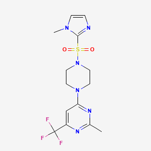 2-methyl-4-{4-[(1-methyl-1H-imidazol-2-yl)sulfonyl]piperazin-1-yl}-6-(trifluoromethyl)pyrimidine