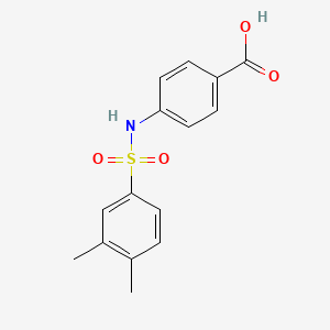 molecular formula C15H15NO4S B2497477 4-(3,4-Dimethylbenzenesulfonamido)benzoic acid CAS No. 554407-31-7