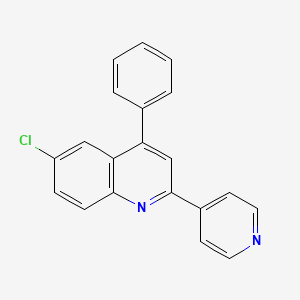 molecular formula C20H13ClN2 B2497480 6-氯-4-苯基-2-(4-吡啶基)喹啉 CAS No. 21911-93-3