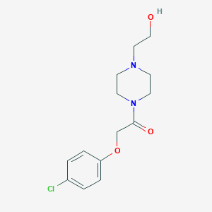 molecular formula C14H19ClN2O3 B249751 2-{4-[(4-Chlorophenoxy)acetyl]-1-piperazinyl}ethanol 