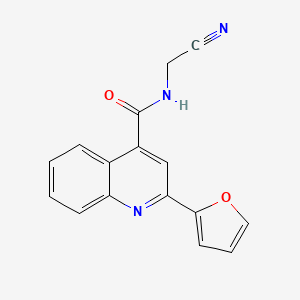 molecular formula C16H11N3O2 B2497512 N-(Cyanomethyl)-2-(furan-2-yl)quinoline-4-carboxamide CAS No. 2418714-78-8