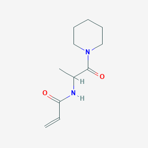 molecular formula C11H18N2O2 B2497514 N-(1-oxo-1-piperidin-1-ylpropan-2-yl)prop-2-enamide CAS No. 1218035-00-7