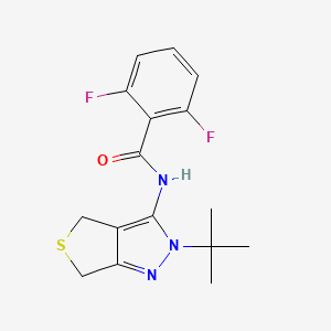 molecular formula C16H17F2N3OS B2497527 N-(2-(tert-butyl)-4,6-dihydro-2H-thieno[3,4-c]pyrazol-3-yl)-2,6-difluorobenzamide CAS No. 450340-09-7