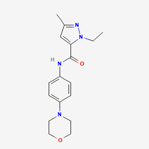 molecular formula C17H22N4O2 B2497544 1-ethyl-3-methyl-N-(4-morpholinophenyl)-1H-pyrazole-5-carboxamide CAS No. 1205451-80-4