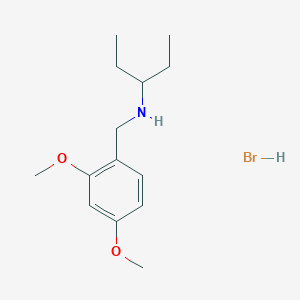 molecular formula C14H24BrNO2 B2497545 N-(2,4-dimethoxybenzyl)-3-pentanamine hydrobromide CAS No. 1609407-03-5; 416891-71-9
